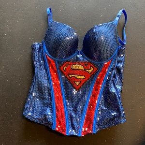 Halloween Superman Costume Corset Top